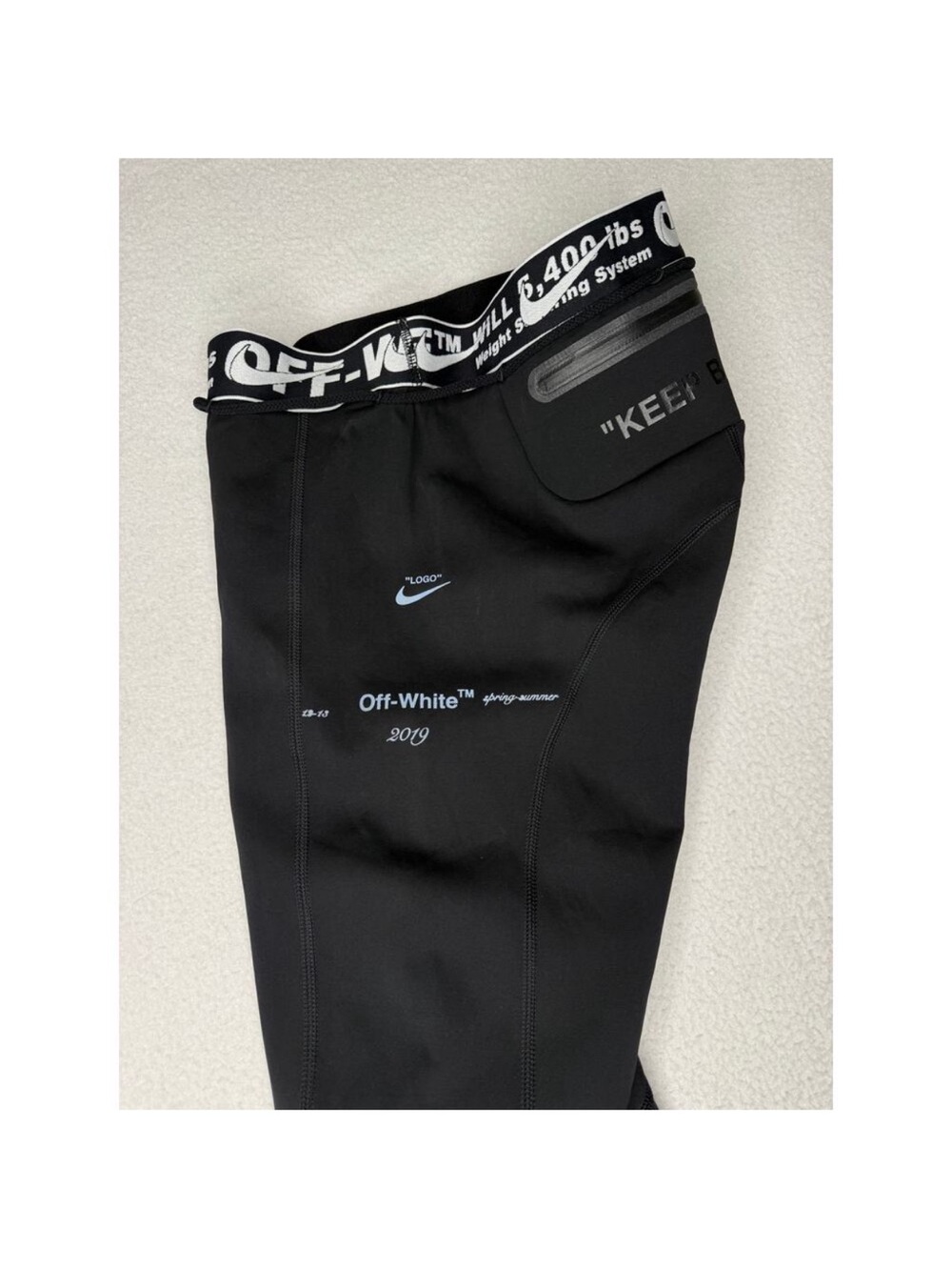 Off-White Black Joggers with White Logo Tape